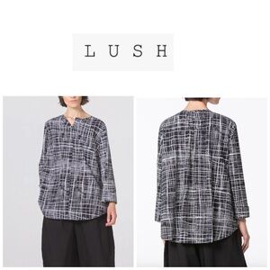 💥Lush Monochrome Black & Ivory Blouse L